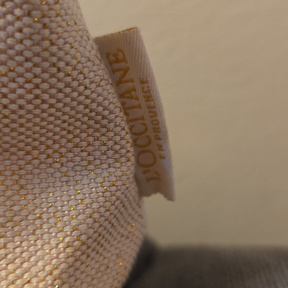 L'OCCITANE Tan and Gold Glitter Cosmetic Pouch - Picture 2 of 4